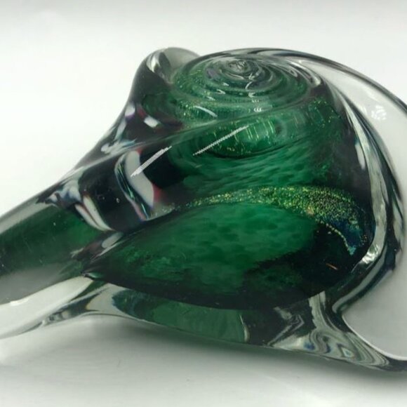 Glass Paperweight Unique Colorful Swirl 3 Point - Picture 13 of 15